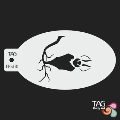Tag Body Art Stencil Hanging Bat 